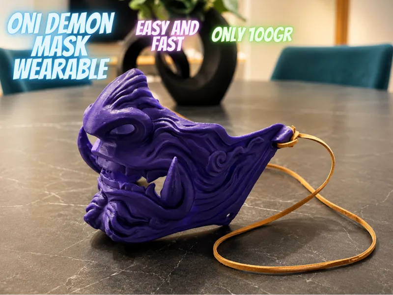Maschera Oni Demone Viola – Cosplay