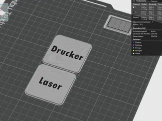 Wippschalter Beschriftung für 3D Drucker und Laser