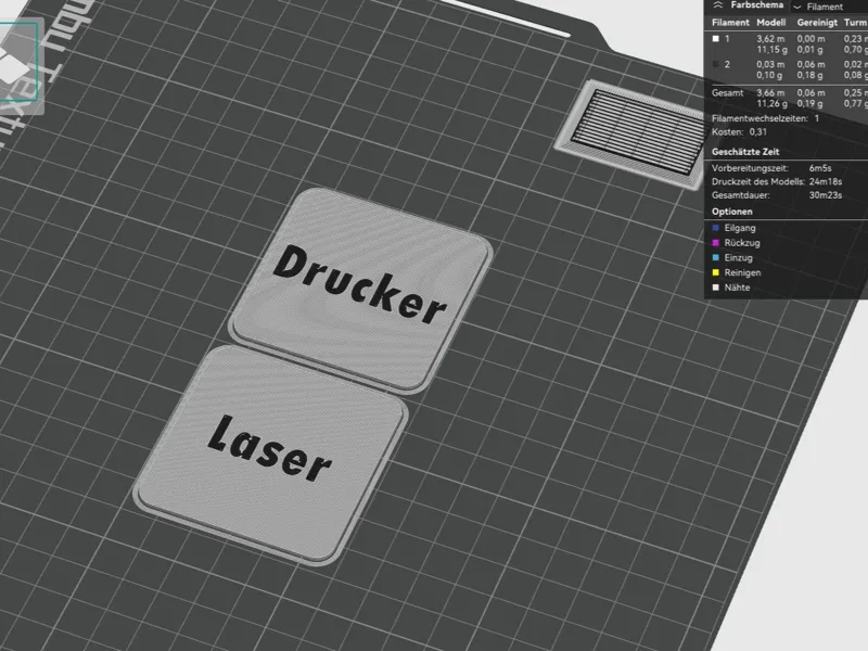 Wippschalter Beschriftung für 3D Drucker und Laser