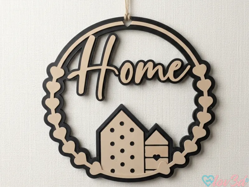 Cozy Home Heart Sign Decor