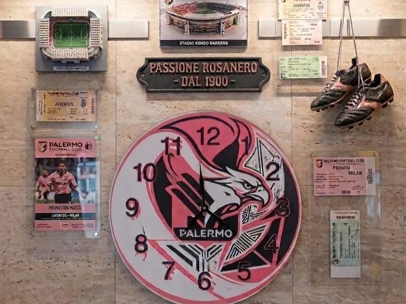 Orologio da Muro Rosanero Palermo Calcio