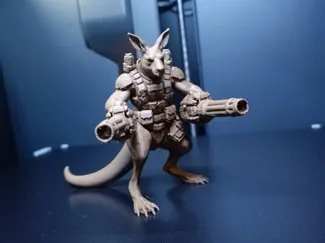 Kampfkänguru, Känguru mit Minigun, Kämpfuru, 