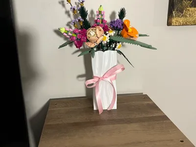 Bag vase sized for le80brick flower le80lego