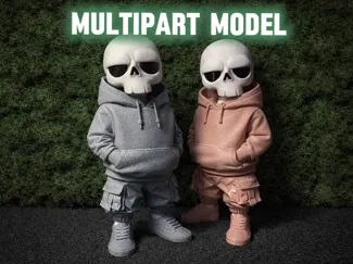 STREET SKELETON #1 - MULTIPART MODEL 
