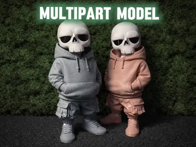 STREET SKELETON #1 - MULTIPART MODEL 