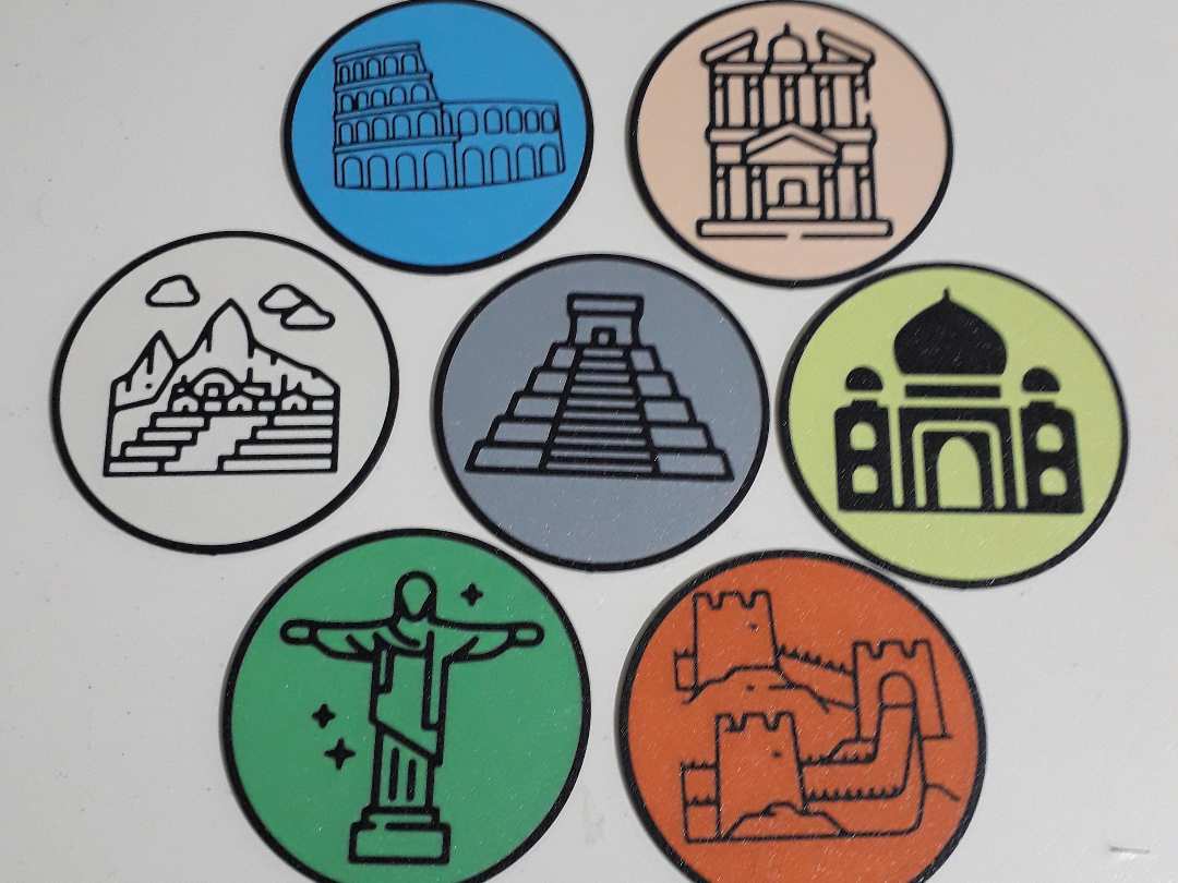 New 7 Wonders of the World coasters (set of 7)