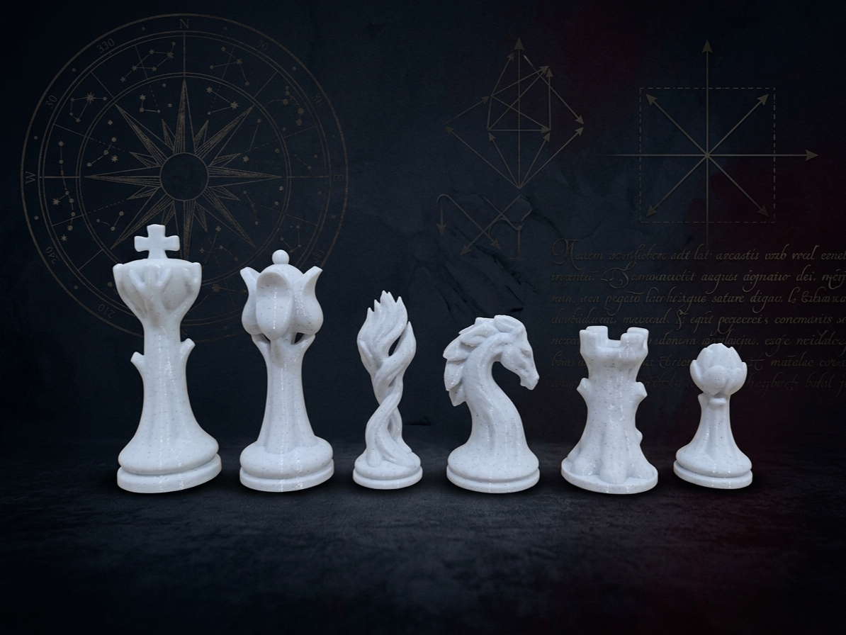 tree-shaped chess set