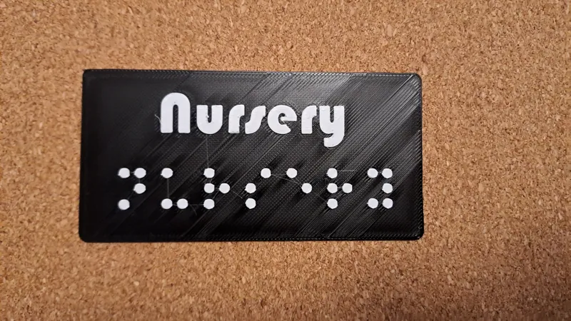 Braille Name - Nursery Nameplate