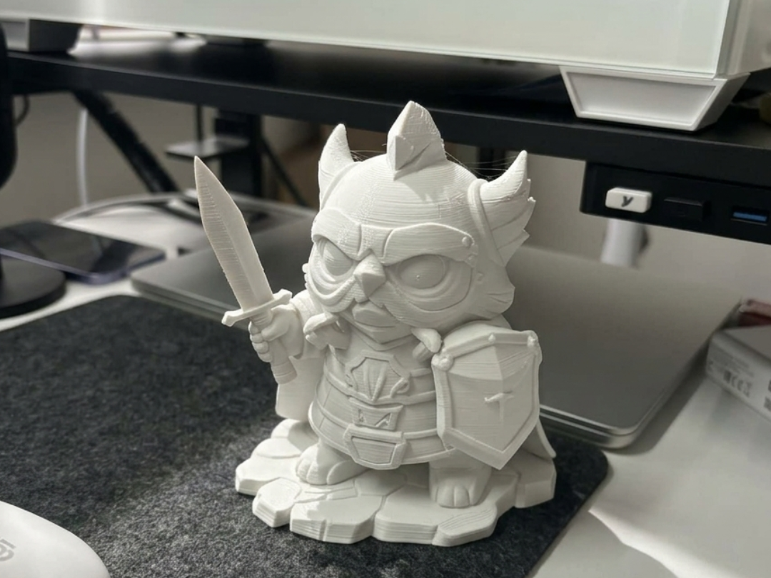 Chibi Owl Knight | Cute Warrior Figurine