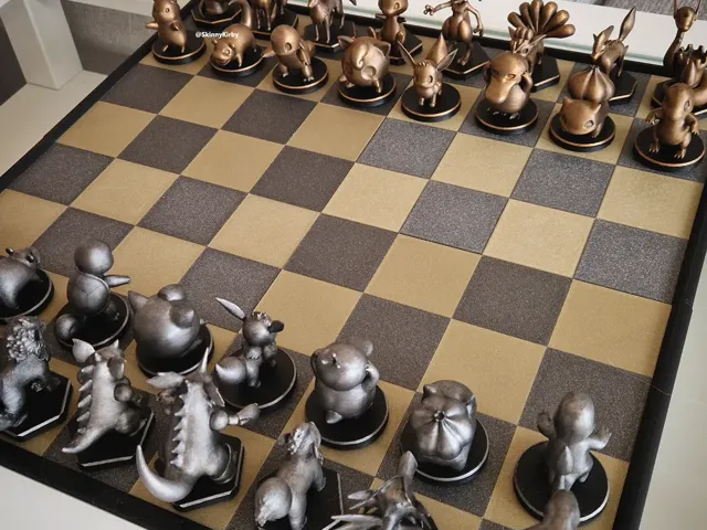 Pokemon Chess Set - remix high poly
