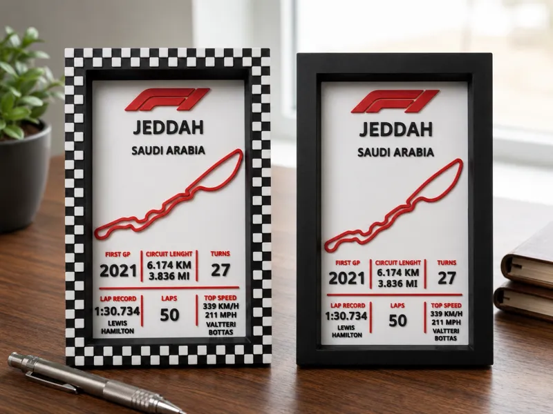 Formula 1 Jeddah Corniche Circuit 3D Wall Art 