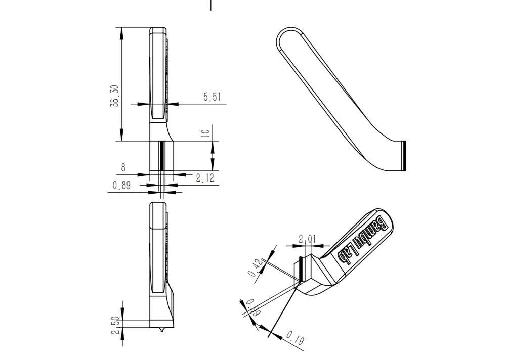 X-Axis Cleaner (A1/A1mini/H2D) perfectly fits, strong cleaning