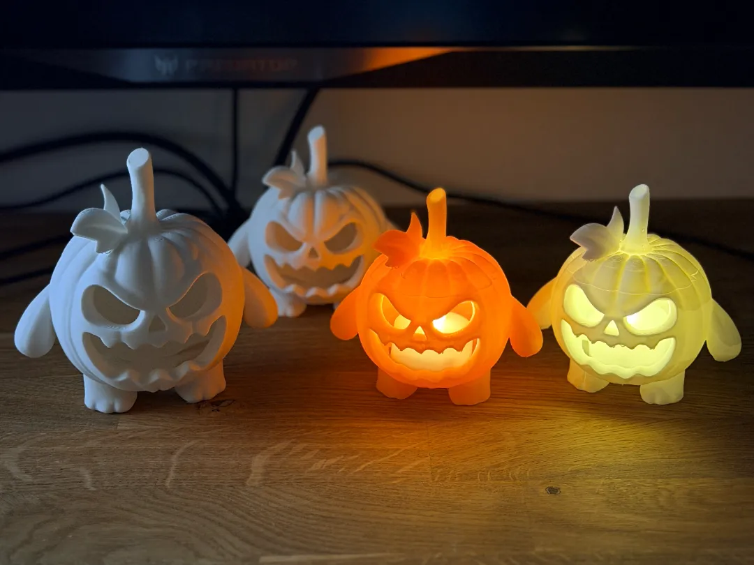 Halloween pumpkin - Tealight compatible - Free 3D Print Model - MakerWorld