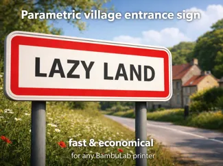 Parametric village entrance sign