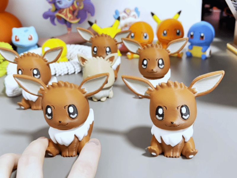 《宝可梦》伊布弹簧摇头玩具Pok é mon Eevee Shake head toy解压玩具