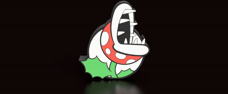 Piranah plant - Mario world light box lampe