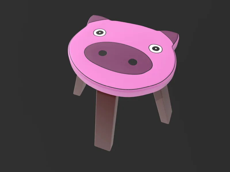 Pig stool for children 150mm3