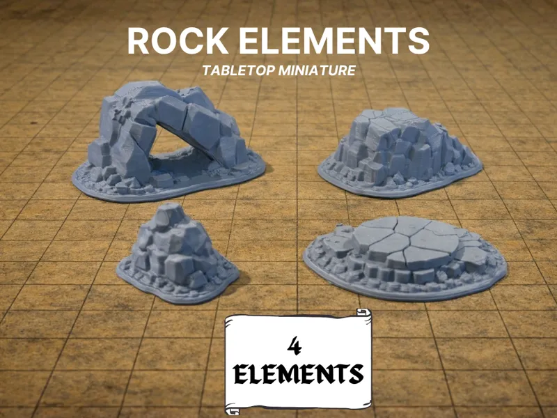 Stein Elemente - Tabletop Terrain DnD Pathfinder