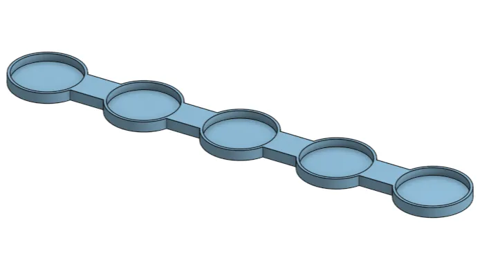 25mm Movement Tray x 5 Straight