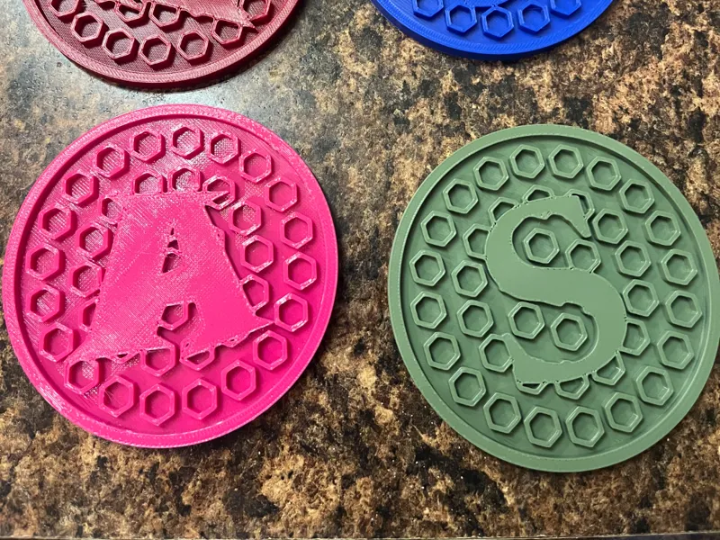 Editable Letter Coasters