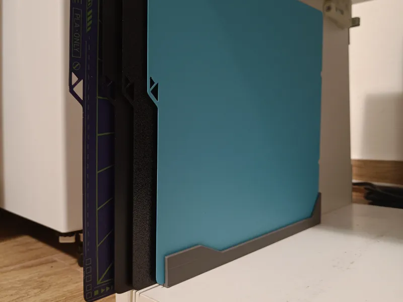 Vertical 4-Slot Build Plate Organizer (Desk Mount)