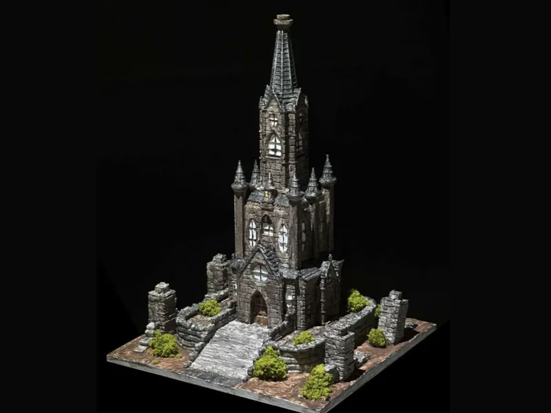 Mittelalter Turm Diorama Miniatur Modell