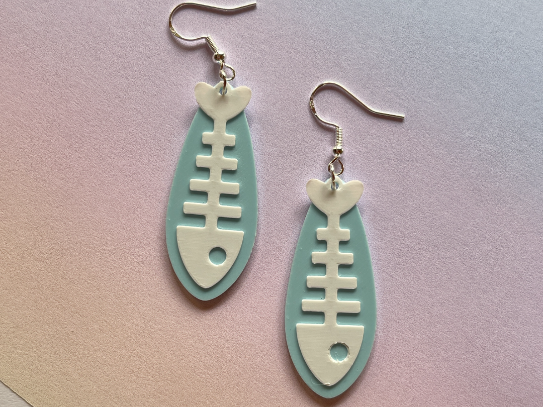 Earrings Fish Bone