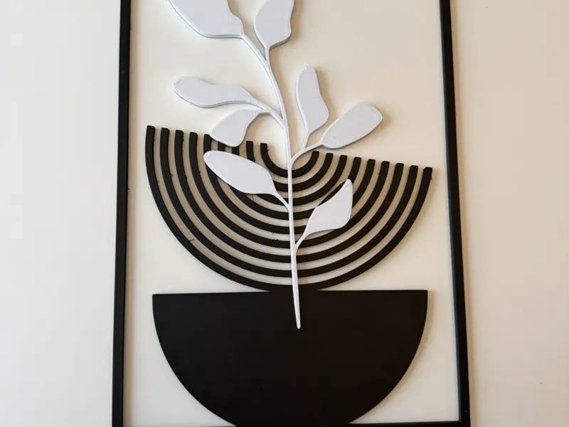 Boho Stil Wanddekoration Blume im Topf Modern