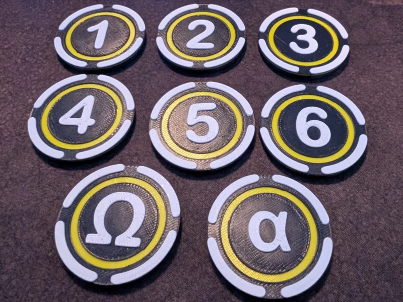 Grimdark 40K 40mm Objective Markers