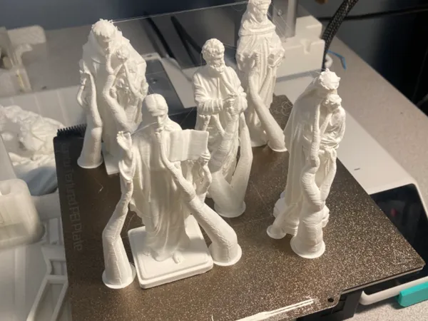 Collection de 5 statuettes de saints