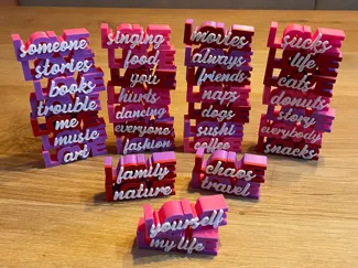 The big decorative Love collection (34 variants)