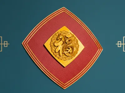 Year of the Horse 3D Relief “Fu” Wall Art