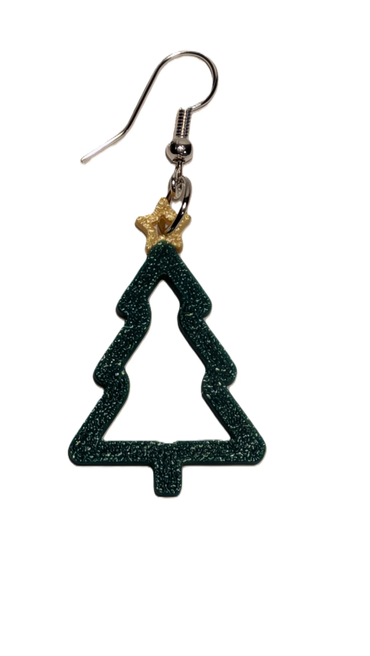 Simple Christmas Tree Earrings view 3