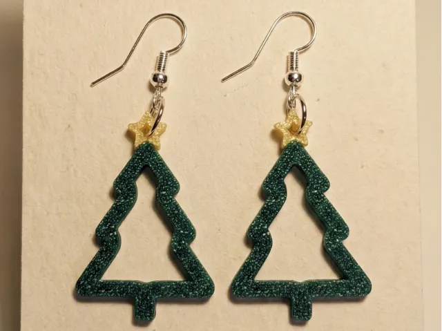 Simple Christmas Tree Earrings