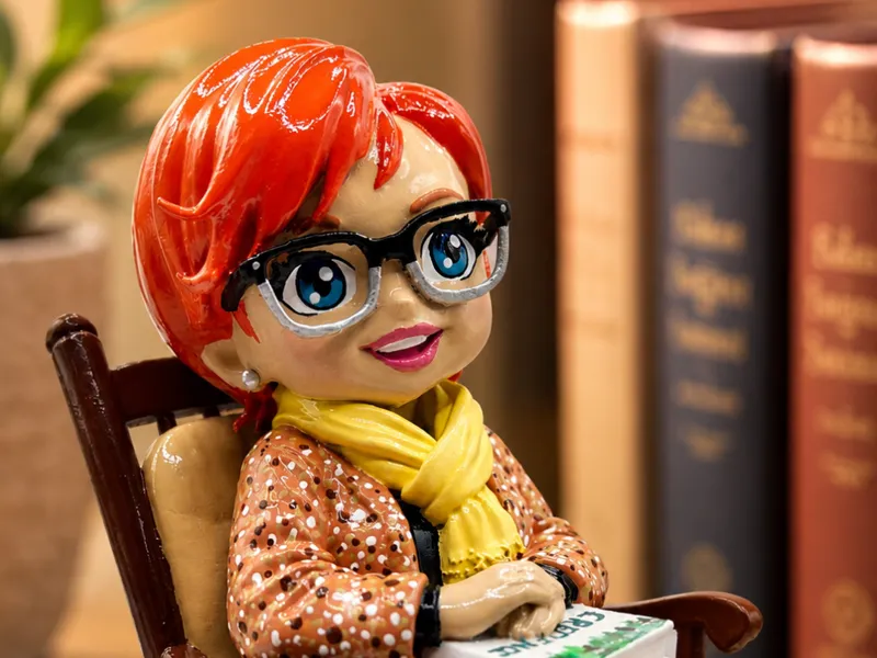 Cozy Writer Figurine – Book Lover Decor