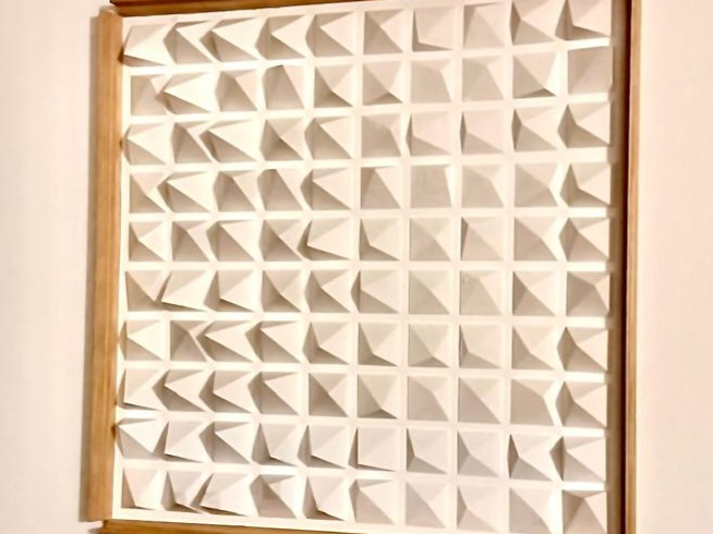 Modular 3D Pyramid Wall Art Tile 10×10
