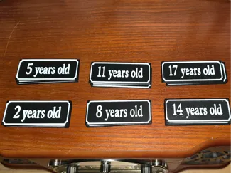 Graduation/Birthday picture label sign