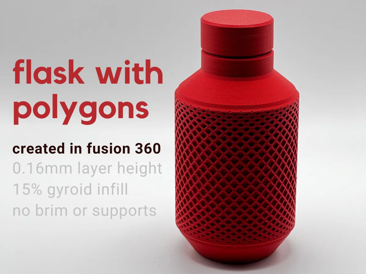 Geometry Flask flask with polygons by h3li0 MakerWorld: Download Free 3D Models