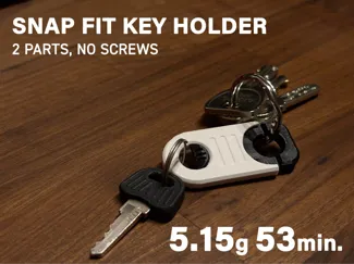 Snap Fit Key Holder (2 Parts)|スナップ式キーホルダー