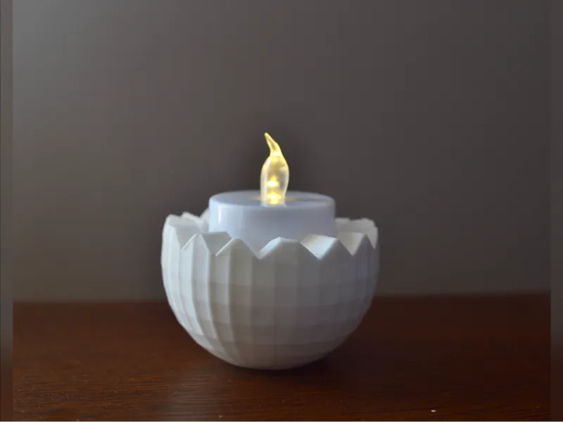 Low Poly Easter Egg Tea Light Holder