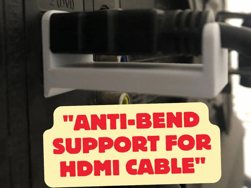 Anti-Bending HDMI Cable Support