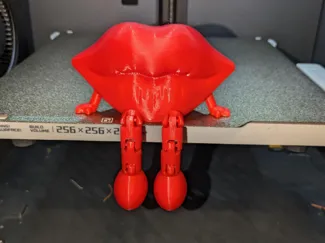 Lips with arms and articulated legs buddy