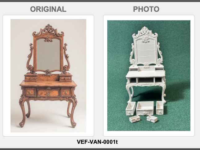 Victorian Vanity 1:12 Dollhouse (VEF-VAN-0001)