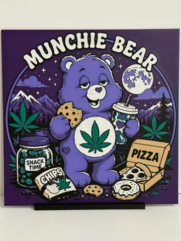 Cuadro decorativo en 3D: Munchie Bear Hueforge — vista de referencia 2
