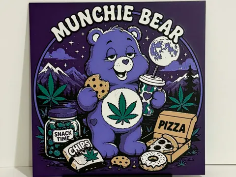 Cuadro decorativo en 3D: Munchie Bear Hueforge — referencia de MakerWorld