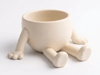 Egg cup on the beach