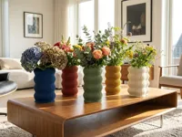Collection de vases ondulés à rayures verticales — photo 1