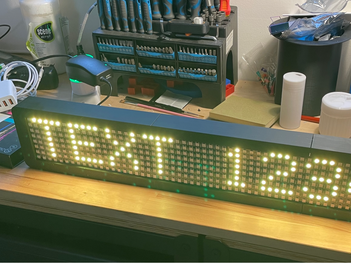 Rahmen für WS2812B 2 x 8 x 32 LEDs NeoPixel-Matrix