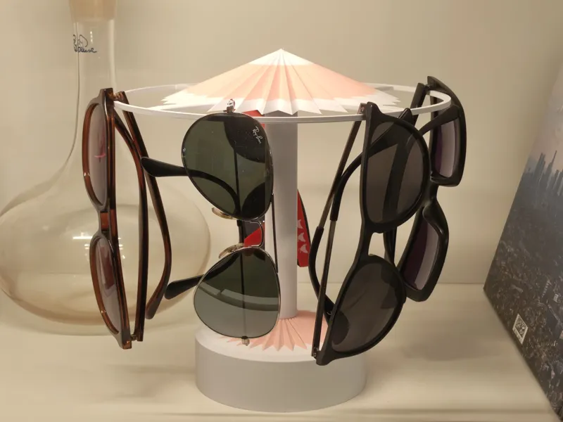 Round Sunglasses and Eyewear Stand (12+ Pairs)