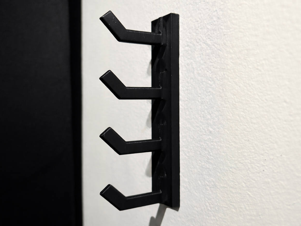 Minimal 4-Hook Wall Rack for Hats, Glasses & More